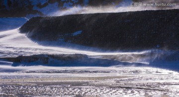 河滩  雪地