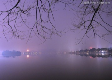 西湖夜景 朦胧