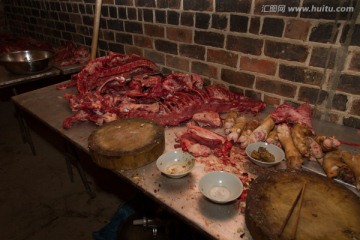 农村婚礼 猪肉