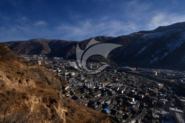 四川松潘县古城全景