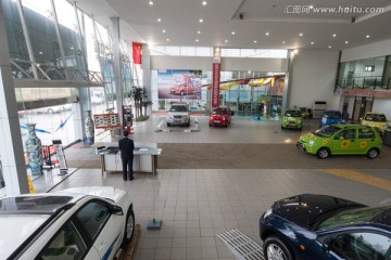 4S店展厅 玻璃幕墙 汽车销售