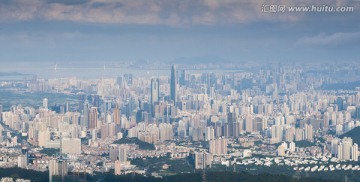 深圳全景 都市风光 高楼群