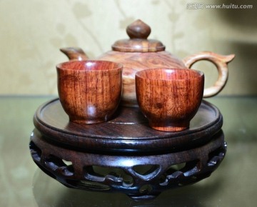 木雕茶具