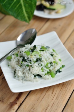 小油菜炒米饭
