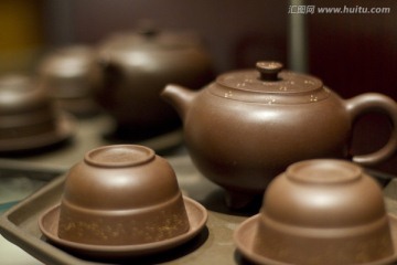 紫砂茶壶 茶道 茶具 东方元素