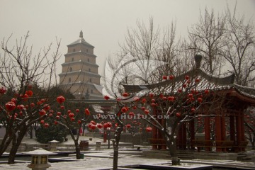 唐城墙遗址公园与大雁塔