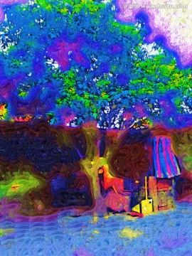 彩色装饰画