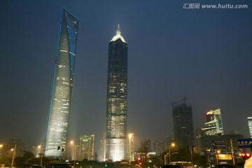 上海 陆家嘴 夜景 高层建筑