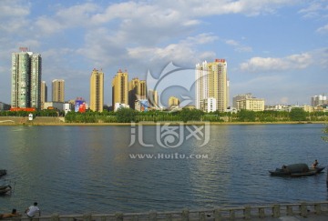 衡阳江景洋房 雁城新貌 渔船