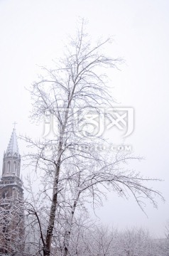 教堂雪景