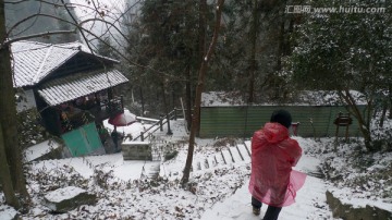 中国四川 九寨沟 原生态 雪景