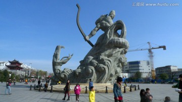 湖南岳阳洞庭湖 广场 雕塑