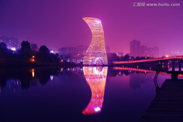 嘉兴南湖夜景（超大高清摄影）
