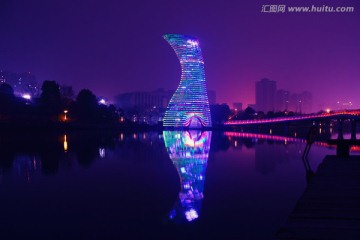 嘉兴南湖夜景（超大高清摄影）