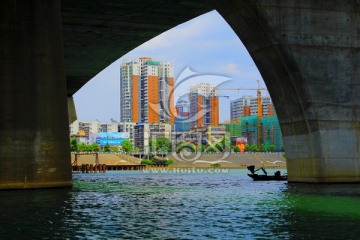 衡阳湘江大桥 衡阳地标 河流