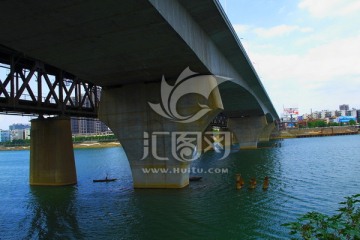 衡阳湘江大桥 衡阳地标 河流