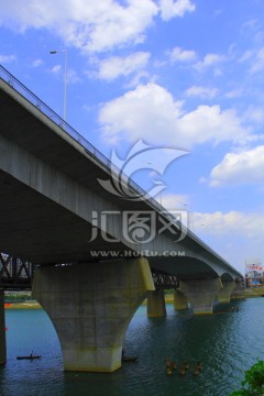 衡阳湘江大桥 衡阳地标 河流
