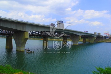 衡阳湘江大桥 衡阳地标 河流