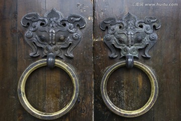 古建筑青铜门环