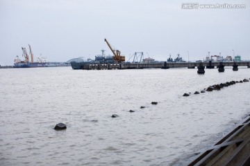 海堤 河堤 堤坝 港口 上海