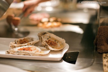 烤生蚝 休闲餐饮 美食 铁板烧