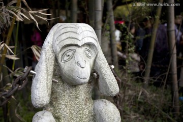 天目湖 南山竹海 猴子 雕像