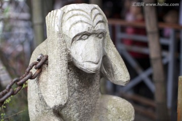 天目湖 南山竹海 猴子 雕像