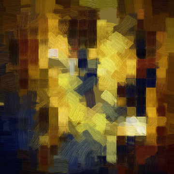 抽象油画 抽象画 马赛克