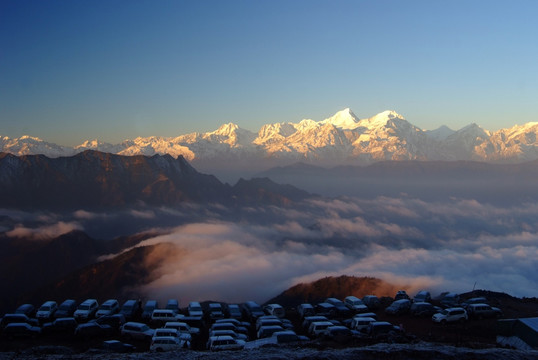 牛背山风光 贡嘎山 云海