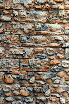 五彩石拼贴墙体