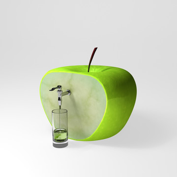 3D苹果 苹果汁