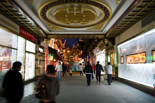 上海 豫园老街 商业区 夜景