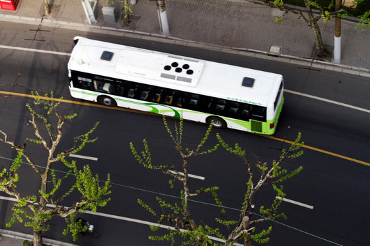 上海 浦西 城市交通 公交车