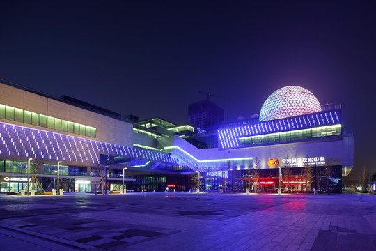 宁波科学探索中心夜景（正面）