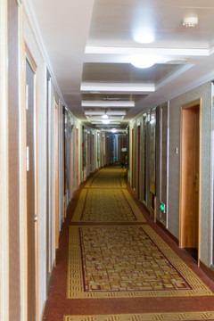 星级酒店客房楼层走廊