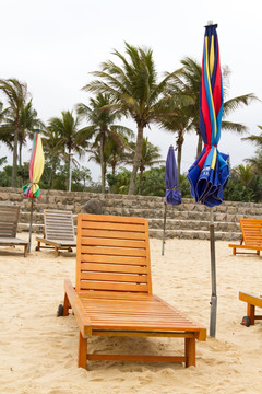 沙滩 躺椅