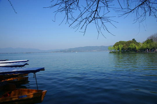 西湖风景 西湖景色 西湖游船