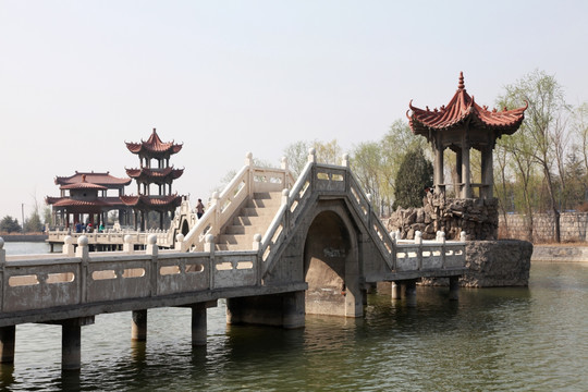 初春的园林小景