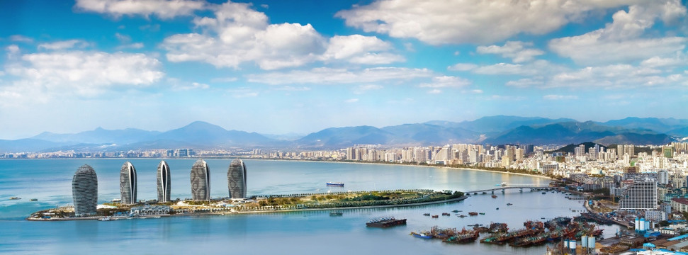 海南省三亚凤凰岛全景图