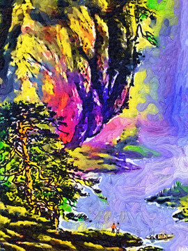 水墨山水画