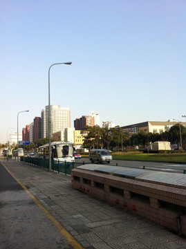 上海 浦东 都市街道 现代建筑