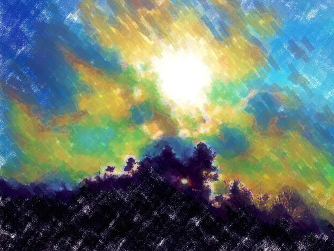 彩云装饰画