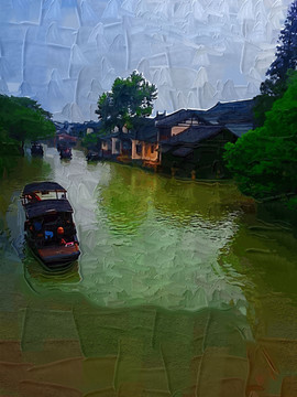 乌镇水上人家
