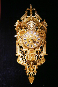 法国铜鎏金壁挂钟