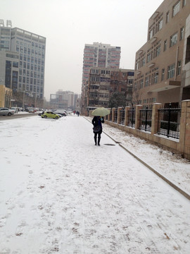 北京 城市 雪景 街道 社区