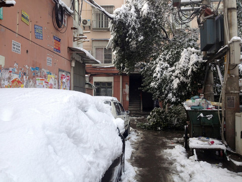 南京 城市雪景