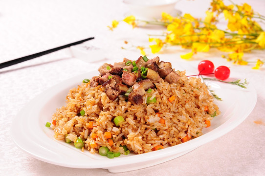 黑椒鹅肝炒饭 美食