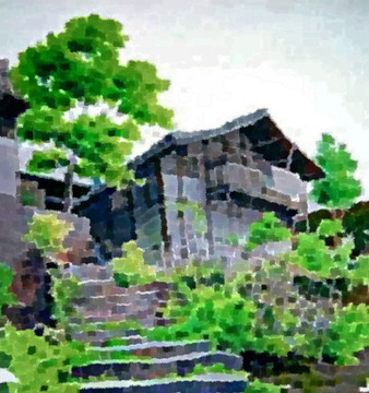 色彩 抽象 装饰画 油画