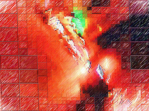 创意色彩画