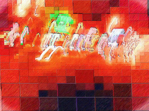 创意色彩画